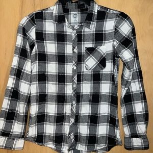 Black and White Flannel Shirt